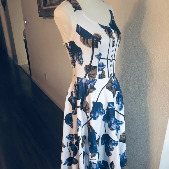 Belle Poque Floral Summer Wedding Vintage Retro Style dress - Picture 3 of 14